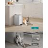 imageSONGMICS Kitchen Trash Can 52Gallon 20 L Trash Bin Stainless Steel Garbage Can with Inner Bucket Soft Close and Stays Open Cloud White ULTB592W01Metallic Silver