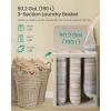 imageSONGMICS Laundry Basket 172 Gal Laundry Hamper Easy Assembly with Lid and Handles Removable Liner 154 x 87 x 295 Inches Cappuccino Beige ULCB810LH01Cappuccino Beige