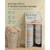 imageSONGMICS Laundry Basket 172 Gal Laundry Hamper Easy Assembly with Lid and Handles Removable Liner 154 x 87 x 295 Inches Cappuccino Beige ULCB810LH01Cappuccino Beige