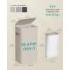 imageSONGMICS Laundry Basket 172 Gal Laundry Hamper Easy Assembly with Lid and Handles Removable Liner 154 x 87 x 295 Inches Cappuccino Beige ULCB810LH01Cappuccino Beige