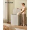 imageSONGMICS Laundry Basket 172 Gal Laundry Hamper Easy Assembly with Lid and Handles Removable Liner 154 x 87 x 295 Inches Cappuccino Beige ULCB810LH01Cappuccino Beige