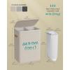 imageSONGMICS Laundry Basket 172 Gal Laundry Hamper Easy Assembly with Lid and Handles Removable Liner 154 x 87 x 295 Inches Cappuccino Beige ULCB810LH01Cappuccino Beige