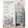 imageSONGMICS Laundry Basket 172 Gal Laundry Hamper Easy Assembly with Lid and Handles Removable Liner 154 x 87 x 295 Inches Cappuccino Beige ULCB810LH01Dove Gray