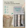 imageSONGMICS Laundry Basket 172 Gal Laundry Hamper Easy Assembly with Lid and Handles Removable Liner 154 x 87 x 295 Inches Cappuccino Beige ULCB810LH01Dove Gray