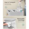 imageSONGMICS Laundry Basket 172 Gal Laundry Hamper Easy Assembly with Lid and Handles Removable Liner 154 x 87 x 295 Inches Cappuccino Beige ULCB810LH01Dove Gray