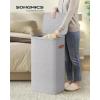 imageSONGMICS Laundry Basket 172 Gal Laundry Hamper Easy Assembly with Lid and Handles Removable Liner 154 x 87 x 295 Inches Cappuccino Beige ULCB810LH01Dove Gray