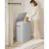 imageSONGMICS Laundry Basket 172 Gal Laundry Hamper Easy Assembly with Lid and Handles Removable Liner 154 x 87 x 295 Inches Cappuccino Beige ULCB810LH01Dove Gray