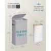 imageSONGMICS Laundry Basket 172 Gal Laundry Hamper Easy Assembly with Lid and Handles Removable Liner 154 x 87 x 295 Inches Cappuccino Beige ULCB810LH01Dove Gray