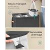 imageSONGMICS Laundry Basket 172 Gal Laundry Hamper Easy Assembly with Lid and Handles Removable Liner 154 x 87 x 295 Inches Cappuccino Beige ULCB810LH01Ink Black
