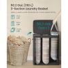 imageSONGMICS Laundry Basket 172 Gal Laundry Hamper Easy Assembly with Lid and Handles Removable Liner 154 x 87 x 295 Inches Cappuccino Beige ULCB810LH01Ink Black