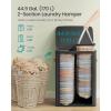 imageSONGMICS Laundry Basket 172 Gal Laundry Hamper Easy Assembly with Lid and Handles Removable Liner 154 x 87 x 295 Inches Cappuccino Beige ULCB810LH01Ink Black