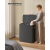 imageSONGMICS Laundry Basket 172 Gal Laundry Hamper Easy Assembly with Lid and Handles Removable Liner 154 x 87 x 295 Inches Cappuccino Beige ULCB810LH01Ink Black