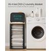imageSONGMICS Laundry Hamper Laundry Basket with Lid Foldable Storage Basket Bamboo Frame for Bedroom Living Room Oxford Fabric 264 Gal 100 L Ink Black ULCB518BH01Ink Black