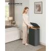 imageSONGMICS Laundry Hamper Laundry Basket with Lid Foldable Storage Basket Bamboo Frame for Bedroom Living Room Oxford Fabric 264 Gal 100 L Ink Black ULCB518BH01Slate Gray
