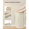 imageSONGMICS Laundry Hamper Laundry Basket with Lid Foldable Storage Basket Bamboo Frame for Bedroom Living Room Oxford Fabric 264 Gal 100 L Ink Black ULCB518BH01Cream White