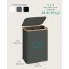 imageSONGMICS Laundry Hamper Laundry Basket with Lid Foldable Storage Basket Bamboo Frame for Bedroom Living Room Oxford Fabric 264 Gal 100 L Ink Black ULCB518BH01Slate Gray