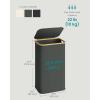 imageSONGMICS Laundry Hamper Laundry Basket with Lid Foldable Storage Basket Bamboo Frame for Bedroom Living Room Oxford Fabric 264 Gal 100 L Ink Black ULCB518BH01Slate Gray