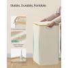 imageSONGMICS Laundry Hamper Laundry Basket with Lid Foldable Storage Basket Bamboo Frame for Bedroom Living Room Oxford Fabric 264 Gal 100 L Ink Black ULCB518BH01Cream White