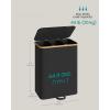 imageSONGMICS Laundry Hamper Laundry Sorter with Lid Storage Basket Bin Removable Liners Bamboo Frame for Bedroom 4 Sections 594 Gallon 225 L Ink Black ULCB534BH01Ink Black