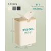 imageSONGMICS Laundry Hamper Laundry Sorter with Lid Storage Basket Bin Removable Liners Bamboo Frame for Bedroom 4 Sections 594 Gallon 225 L Ink Black ULCB534BH01Cream White
