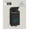 imageSONGMICS Laundry Hamper Laundry Sorter with Lid Storage Basket Bin Removable Liners Bamboo Frame for Bedroom 4 Sections 594 Gallon 225 L Ink Black ULCB534BH01Ink Black