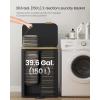 imageSONGMICS Laundry Hamper Laundry Sorter with Lid Storage Basket Bin Removable Liners Bamboo Frame for Bedroom 4 Sections 594 Gallon 225 L Ink Black ULCB534BH01Ink Black