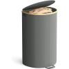 imageSONGMICS Laundry Hamper Laundry Sorter with Lid Storage Basket Bin Removable Liners Bamboo Frame for Bedroom 4 Sections 594 Gallon 225 L Ink Black ULCB534BH01Slate Gray