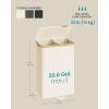 imageSONGMICS Laundry Hamper Laundry Sorter with Lid Storage Basket Bin Removable Liners Bamboo Frame for Bedroom 4 Sections 594 Gallon 225 L Ink Black ULCB534BH01Cream White