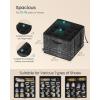 imageSONGMICS Shoe Organizer for Closet Set of 2 Shoe Storage Box with Clear Lid Foldable Fabric Bins Holds 32 Pairs Total Reinforced Handles 165 x 165 x 125 Inches Ink Black ULSP602B01Ink Black