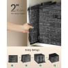 imageSONGMICS Shoe Organizer for Closet Set of 2 Shoe Storage Box with Clear Lid Foldable Fabric Bins Holds 32 Pairs Total Reinforced Handles 165 x 165 x 125 Inches Ink Black ULSP602B01Ink Black