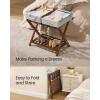 imageSONGMICS Solid Wood Luggage Racks Set of 2 No Assembly Required Foldable Suitcase Stand Luggage Holder with Storage Shelf for Guest Room Hotel Bedroom Coffee Brown URLR021K01Coffee Brown