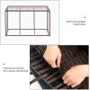 imageSONGMICS Storage Basket with Lid Woven Blanket Storage Bin with Handles Foldable Removable Liner Metal Frame for Bedroom Laundry Room 92 Gallons 35 L Natural URST040YE01Brown