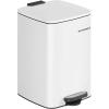 imageSONGMICS Kitchen Trash Can 52Gallon 20 L Trash Bin Stainless Steel Garbage Can with Inner Bucket Soft Close and Stays Open Cloud White ULTB592W01Cloud White