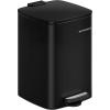imageSONGMICS Kitchen Trash Can 52Gallon 20 L Trash Bin Stainless Steel Garbage Can with Inner Bucket Soft Close and Stays Open Cloud White ULTB592W01Ink Black