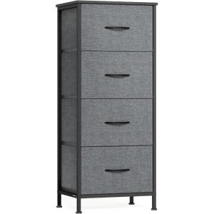 imageSONGMICS BELLAH Collection  Dresser for Bedroom Chest of Drawers Storage Organizer Unit Closet Entryway Steel 8 Drawers Modern Ebony Black ULGS124BE02SSlate Gray
