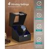 imageSONGMICS Automatic Single Watch Winder Box with Quiet Motor for Automatic Watches with LED Light Adjustable Pillow Lock 4 Winding Settings Includes a USBC Charging Cable Black UJWB030B011 Slot