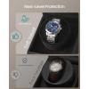 imageSONGMICS Automatic Single Watch Winder Box with Quiet Motor for Automatic Watches with LED Light Adjustable Pillow Lock 4 Winding Settings Includes a USBC Charging Cable Black UJWB030B011 Slot
