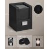 imageSONGMICS Automatic Single Watch Winder Box with Quiet Motor for Automatic Watches with LED Light Adjustable Pillow Lock 4 Winding Settings Includes a USBC Charging Cable Black UJWB030B011 Slot