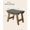 imageSONGMICS Foot Stool Ottoman Padded Foot Rest Under Desk with Solid Wood Frame Removable Cover for Living Room 98 x 154 x 118 Inches Summer Sand and Brown ULSF052LF01Slate Gray  Brown Leg
