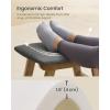 imageSONGMICS Foot Stool Ottoman Padded Foot Rest Under Desk with Solid Wood Frame Removable Cover for Living Room 98 x 154 x 118 Inches Summer Sand and Brown ULSF052LF01Slate Gray  Brown Leg