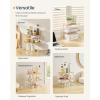 imageSONGMICS HOME Cabinet Organizer Shelf Set of 2 Kitchen Counter Shelves Kitchen Storage Spice Rack Stackable Expandable Metal and Bamboo Light Bamboo UKCS050N01Light Bamboo
