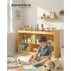 imageSONGMICS Kids Toy Storage Shelf Montessori Shelf for Toys with 5 Open Compartments Storage Unit for Childrens Room Playroom Living Room 118 x 442 x 256 Inches Beech Beige UGKR052YZ01Beech Beige