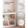 imageSONGMICS Kids Toy Storage Shelf Montessori Shelf for Toys with 5 Open Compartments Storage Unit for Childrens Room Playroom Living Room 118 x 442 x 256 Inches Beech Beige UGKR052YZ01Cloud White