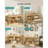 imageSONGMICS Kids Toy Storage Shelf Montessori Shelf for Toys with 5 Open Compartments Storage Unit for Childrens Room Playroom Living Room 118 x 442 x 256 Inches Beech Beige UGKR052YZ01Beech Beige