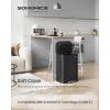 imageSONGMICS Kitchen Trash Can 13Gallon 50 L Garbage Can with Lid Stainless Steel Soft Close and Stays Open Inner Bucket Wide NonSlip Pedal Ink Black ULTB547B01Ink Black