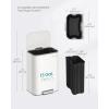 imageSONGMICS Kitchen Trash Can 13Gallon 50 L Garbage Can with Lid Stainless Steel Soft Close and Stays Open Inner Bucket Wide NonSlip Pedal Ink Black ULTB547B01Cloud White