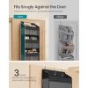 imageSONGMICS OvertheDoor Organizer 5Tier Door Hanging Storage Shelf HeavyDuty Closet Hanging Organizer Foldable Transparent Pockets Metal Hooks Ink Black URDH010BH01Ink Black