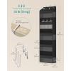 imageSONGMICS OvertheDoor Organizer 5Tier Door Hanging Storage Shelf HeavyDuty Closet Hanging Organizer Foldable Transparent Pockets Metal Hooks Set of 2 Dove Gray URDH011GD01Ink Black