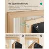 imageSONGMICS OvertheDoor Organizer 5Tier Door Hanging Storage Shelf HeavyDuty Closet Hanging Organizer Foldable Transparent Pockets Metal Hooks Set of 2 Dove Gray URDH011GD01Ink Black