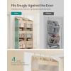 imageSONGMICS OvertheDoor Organizer 9Compartment Door Hanging Storage Shelf Foldable Closet Hanging Organizer HeavyDuty Metal Hooks Transparent Ink Black URDH009BH01Summer Sand